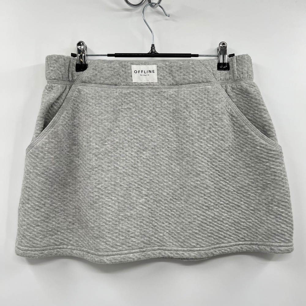 Offline - AERIE Light Gray Quilted Skort